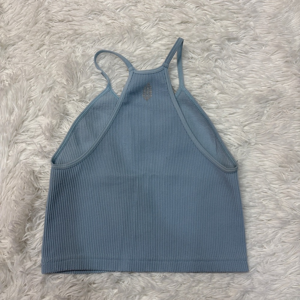 Free People Movement Happiness Runs Crop Tank Blue - Picture 2 of 5